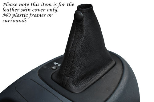 BLACK STITCH FITS RENAULT KANGOO 00-09 LEATHER AUTO AUTOMATIC GEAR GAITER ONLY