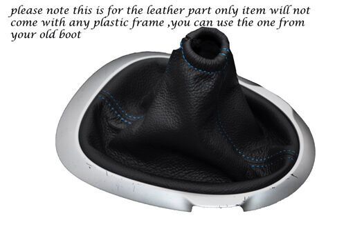 BLUE STITCHING FITS NISSAN JUKE 2010-2013+ LEATHER GEAR GAITER ONLY CUSTOM NEW