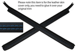 BLUE STITCH 2X DOOR SILL TRIM LEATHER SKIN COVERS FITS MAZDA RX7 FB1 1979-1985
