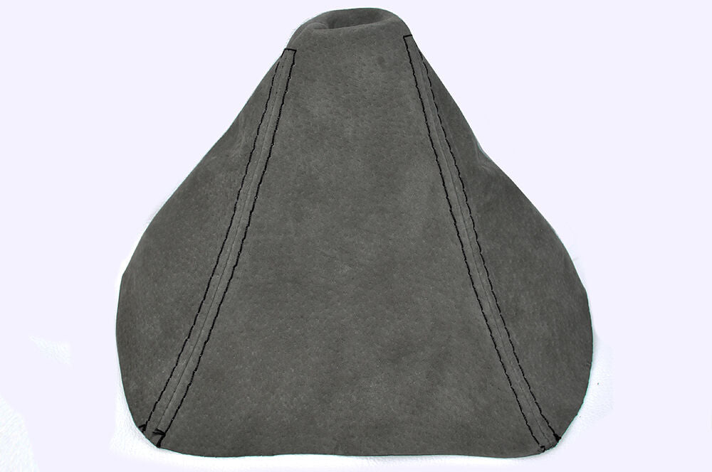 BLACK STITCH MANUAL GRAPHITE PU SUEDE GEAR GAITER FITS BMW E60 E61 2008-2010