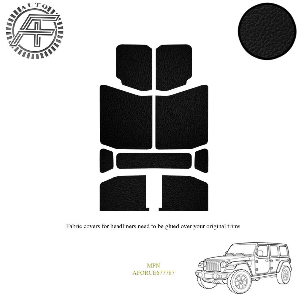 GENUINE LEATHER HEADLINER COVER FITS JEEP WRANGLER JL 4 DOOR SUV 2018-PRESENT