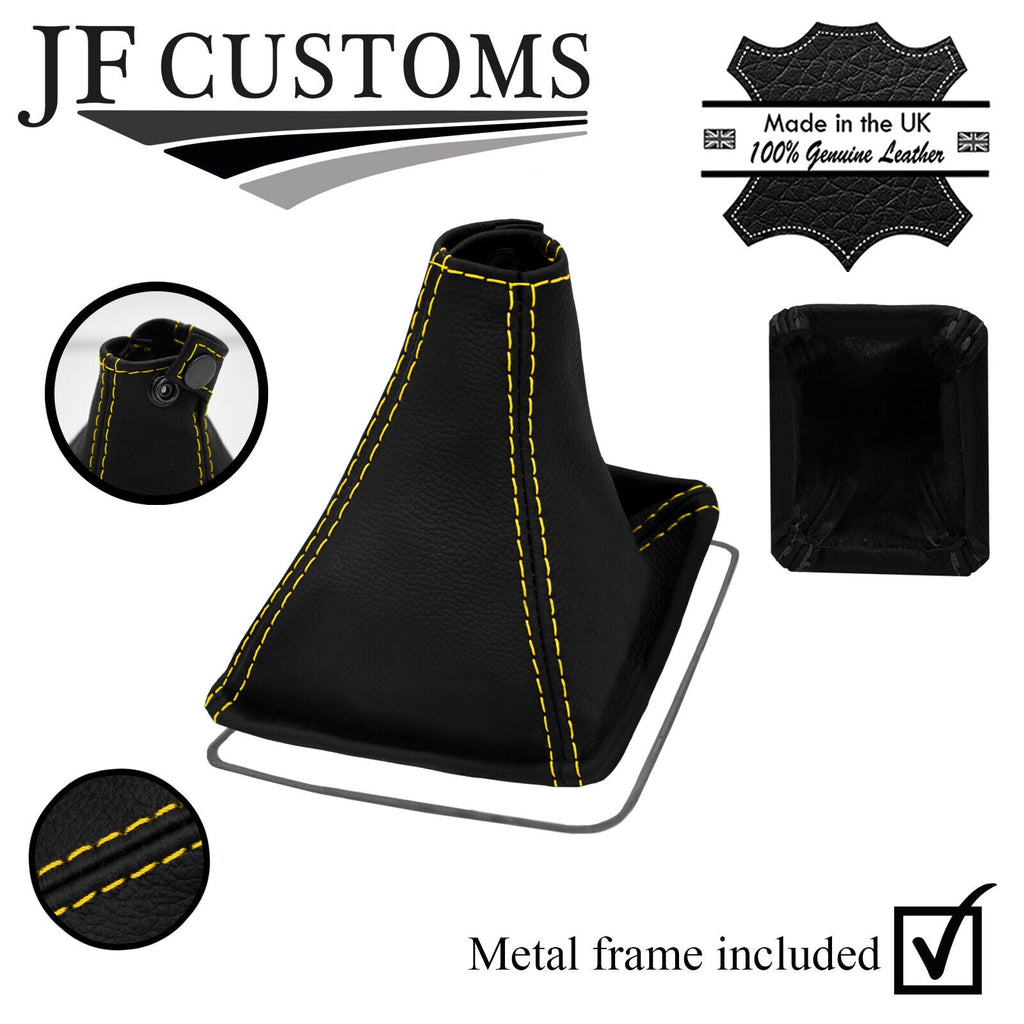 YELLOW STITCHING GEAR GAITER + METAL FRAME FITS LEXUS IS200 IS220 IS250 06-13