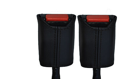 black stitching FITS FIAT X1/9 X19 73-89 2X FRONT SEAT BELT STALK LEATHER COVERS