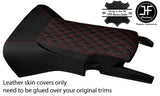 RED DIAMOND STICH CENTRE CONSOLE+ARMREST LEATHER COVERS FOR CORVETTE C6 05-13
