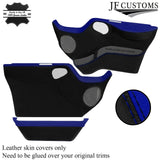 R BLUE BLACK 2X FRONT FULL DOOR CARD LEATHER COVERS FOR FORD TRANSIT MK7 06-14