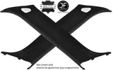 BLACK STITCH 2X A PILLAR REAL SUEDE COVERS FITS BMW MINI CLUBMAN R55 07-13