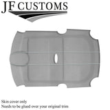 WHITE STITCH L GREY SUEDE ROOF HEADLINER COVER FOR BMW MINI R50 R53 01-06