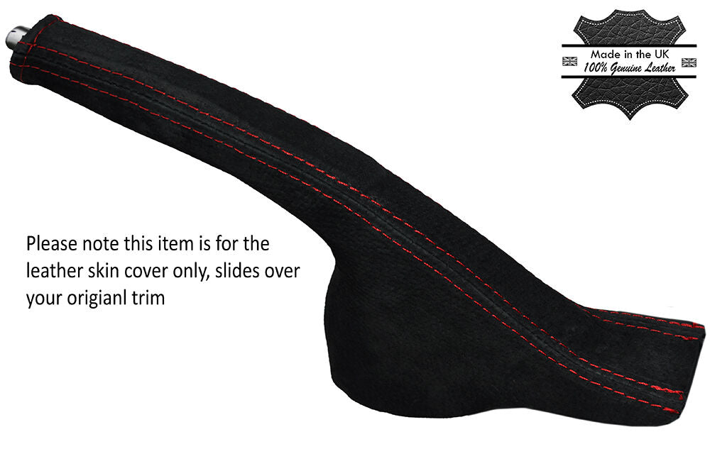 RED STITCH SUEDE SKIN HANDBRAKE GAITER FITS PORSCHE 986 BOXSTER & CARRERA 996