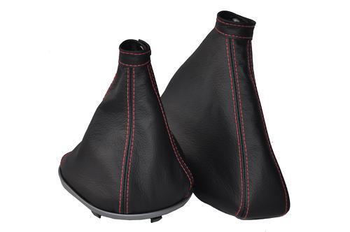 FITS ALFA ROMEO BRERA GEAR HANDBRAKE GAITER red stitch CUSTOM NEW MADE IN UK
