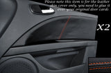 ORANGE STITCH 2X FRONT DOOR CARDS LEATHER COVERS FITS SEAT LEON TOLEDO 06-12