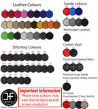 BLACK CROSS STITCH ITALIAN LEATHER 2X SUN VISOR COVERS FITS HUMMER H2 02-09