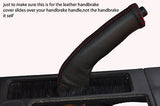 red stitch FITS SAAB 9-3 98-03 LEATHER HANDBRAKE HANDLE COVER ONLY CUSTOM NEW