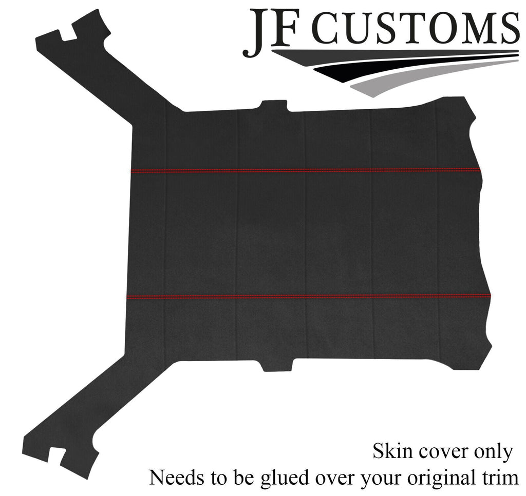 RED STITCH D GREY LUXE SUEDE HEADLINER COVER FOR BMW E30 81-92 COUPE CUSTOM NEW