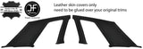 BLACK & BLACK 2X B C PILLAR 2 TONE LEATHER COVERS FITS NISSAN SKYLINE R32 89-94