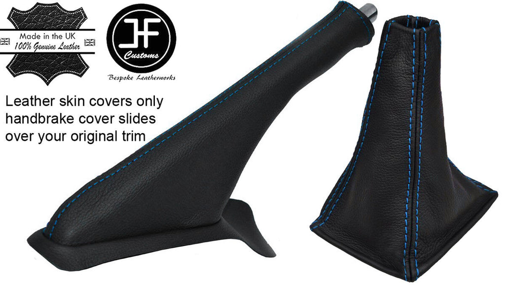 BLUE  STITCH TOP GRAIN LEATHER GEAR & HANDBRAKE GAITER FITS MG ZR 2001-2003