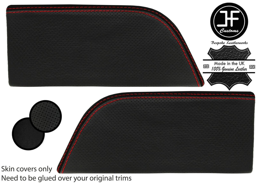 RED  STITCH 2X REAR SPEAKER TRIM  LEATHER AND SUEDE COVER FOR NISSAN 300ZX Z32