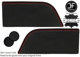 RED  STITCH 2X REAR SPEAKER TRIM  LEATHER AND SUEDE COVER FOR NISSAN 300ZX Z32