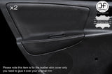GREY STICH 2X REAR DOOR CARD TRIM LEATHER COVERS FITS PEUGEOT 207 07-14 5 DOOR