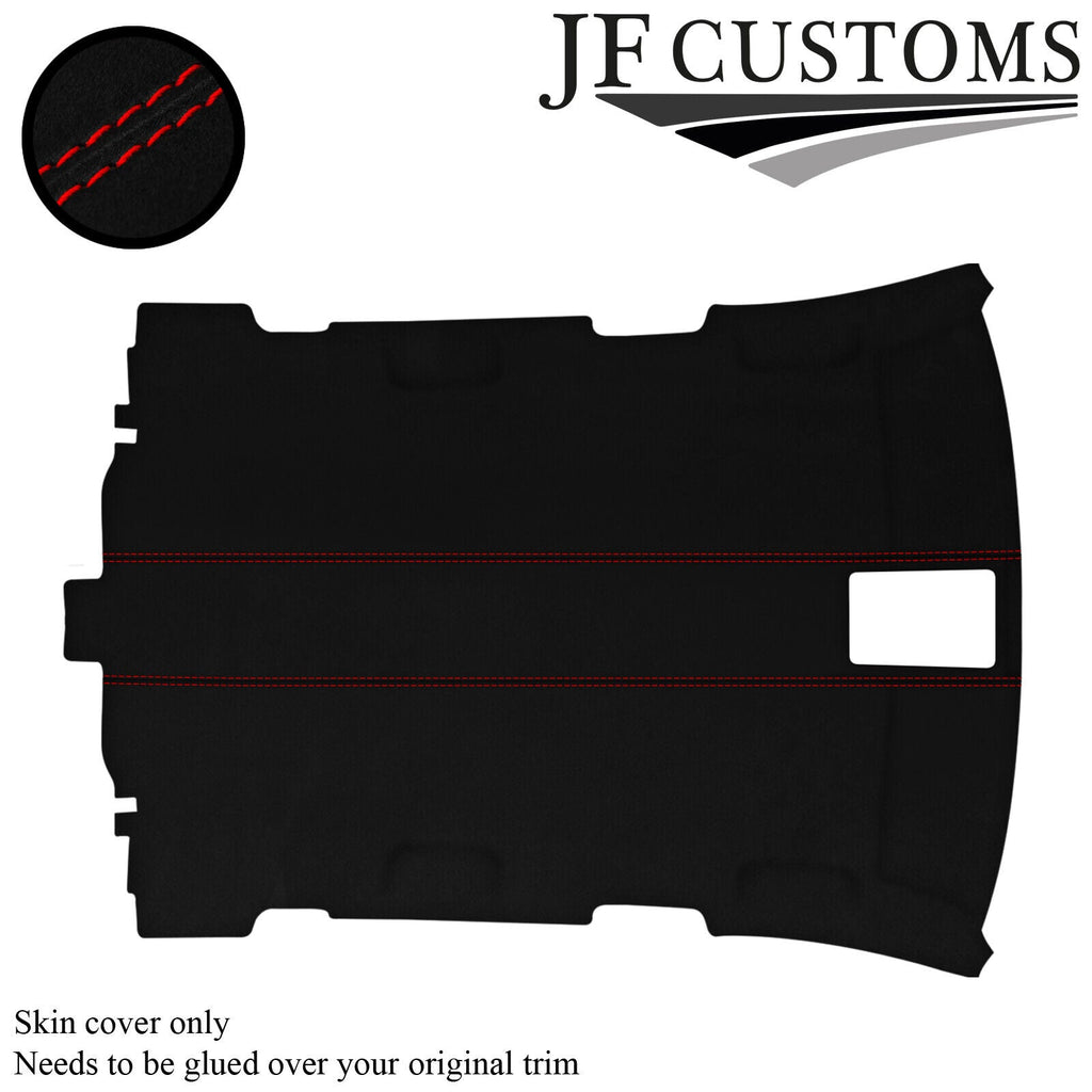 RED STITCH SUEDE ROOF HEADLINER COVER FOR AUDI A3 8P 04-12 5 DOOR CUSTOM NEW