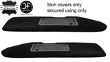 BLACK STITCH 2X SUN VISORS REAL SUEDE COVERS FITS FIAT BARCHETTA 95-05 STYLE 2