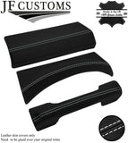 WHITE STITCH 3X DASH TRIM LEATHER SKIN COVERS FITS LAND ROVER DEFENDER 07-14