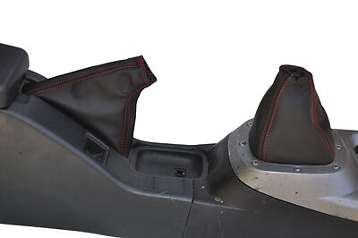 FITS SATRIA & GTI LEATHER GEAR+HANDBRAKE GAITER red stit CUSTOM NEW MADE IN UK