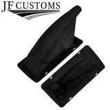BLACK STITCH LEATHER GEAR HANDBRAKE GAITERS+FRAMES FOR FORD CAPRI MK2 MK3 78-86