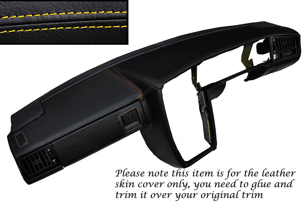 YELLOW STITCHING DASH DASHBOARD LEATHER SKIN COVER FITS VW CORRADO 1988-1995