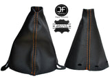 ORANGE STICH MANUAL LEATHER GEAR HANDBRAKE GAITER FOR BMW MINI COOPER S ONE R50