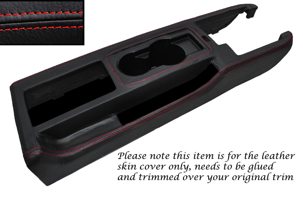 RED STITCHING CENTRE CONSOLE LEATHER SKIN COVER FITS FORD MUSTANG 2005-2009