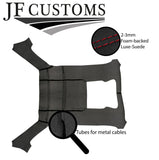 D RED STITCH D GREY SUEDE HEADLINER SUN ROOF COVER FOR BMW E30 81-92 SALOON