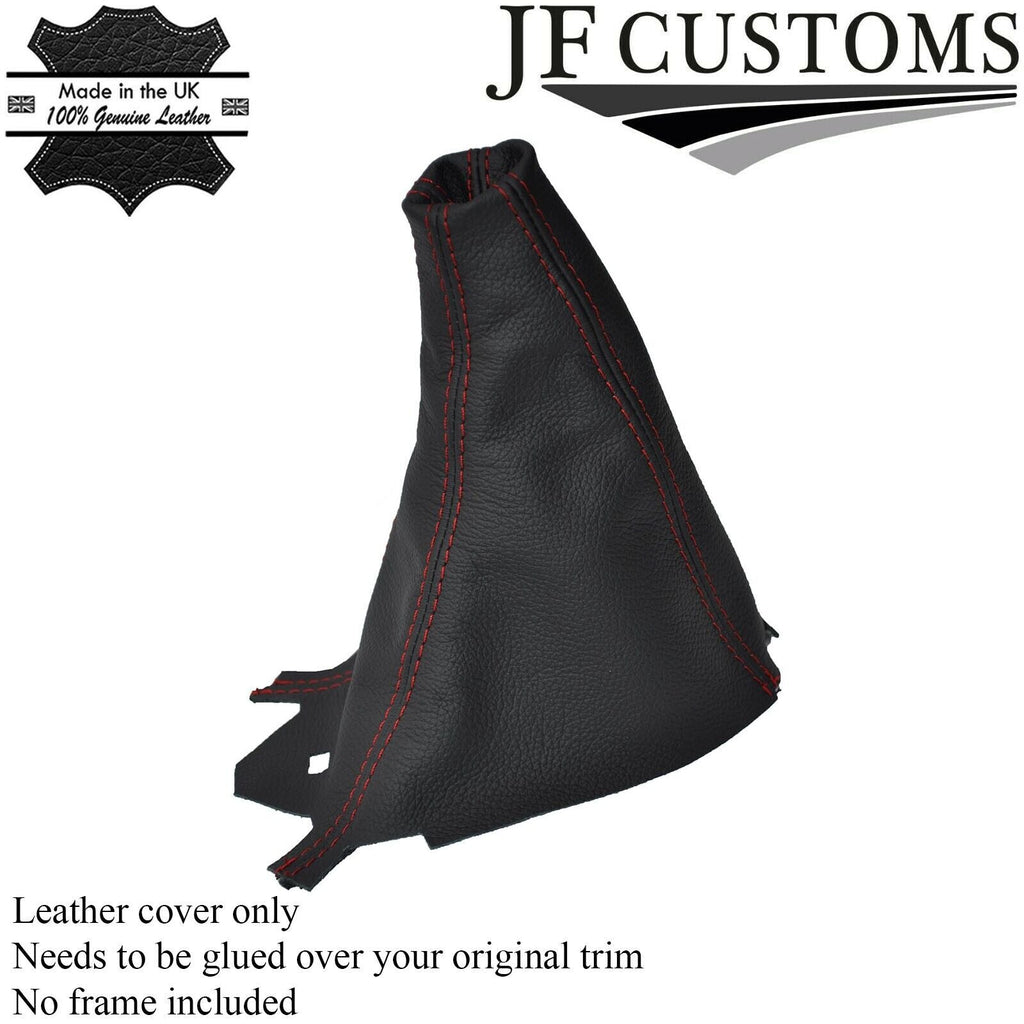 RED STITCH MANUAL LEATHER GEAR GAITER FITS LAND ROVER DISCOVERY 3 LR3 04-09