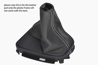 white stitch FITS LAND ROVER FREELANDER 2 06-11 AUTOMATIC LEATHER GEAR GAITER