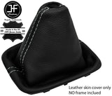 GREY STITCH GENUINE LEATHER GEAR GAITER COVER FITS PEUGEOT 3008 5008 2008-2016