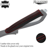 FITS MAZDA RX8 03-12 RED STITCH LEATHER GEAR + HANDBRAKE & 2X ARMREST COVERS