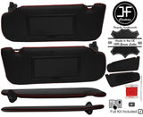 RED CROSS STITCH 2X SUN VISOR LEATHER COVERS FOR FORD THUNDERBIRD 1994-1995