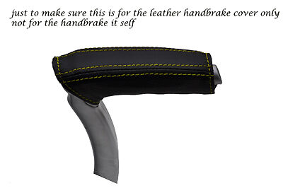 YELLOW STITCH FITS MERCEDES SLK R171 2004-2011 LEATHER HANDBRAKE HANDLE COVER