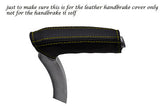 YELLOW STITCH FITS MERCEDES SLK R171 2004-2011 LEATHER HANDBRAKE HANDLE COVER