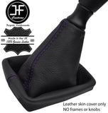 PURPLE STITCH TOP GRAIN LEATHER GEAR GAITER FOR PEUGEOT 206 & 206 CC 1998-2012