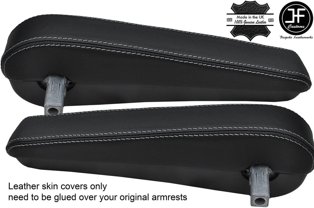 GREY STITCH 2X ARMREST SKIN COVERS FITS MERCEDES V CLASS VITO W638 1996-2003