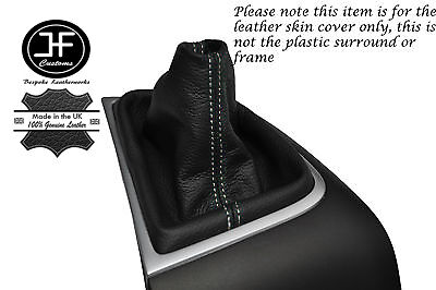 WHITE STITCHING MANUAL LEATHER GEAR GAITER FITS HONDA CIVIC MK IX 9 2012-2015
