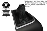 WHITE STITCHING MANUAL LEATHER GEAR GAITER FITS HONDA CIVIC MK IX 9 2012-2015