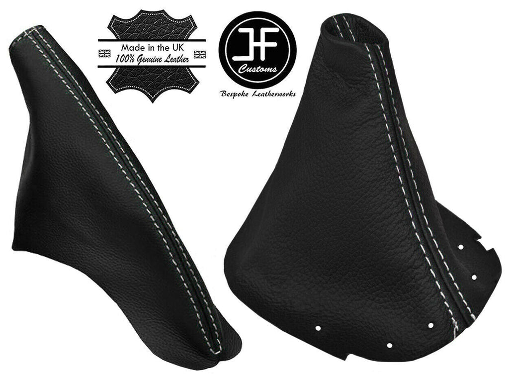 WHITE STITCH FOR NISSAN 200 SX SILVIA S14 95-1998 GEAR HANDBRAKE GAITER LEATHER