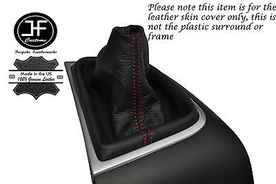 RED STITCHING MANUAL LEATHER GEAR GAITER FITS HONDA CIVIC MK IX 9 2012-2015
