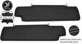 WHITE STITCHING FITS LAND ROVER DEFENDER 2X SUN VISORS LEATHER COVERS ONLY