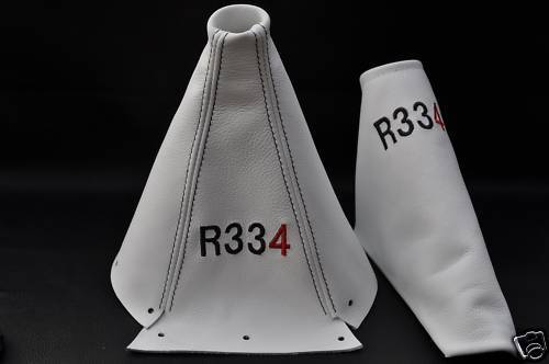 FITS NISSAN SKYLINE R33 QUALITY WHITE GEAR HANDBRAKE GAITER CUSTOM NEW