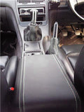 FITS NISSAN 300ZX ARMREST COVER + GAITERS SET WHITE STITCH CUSTOM NEW MADE IN UK