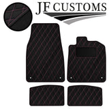 PINK DIAMOND STITCH VINYL 4XTAILORED FLOOR CARPET FOR PORSCHE TAYCAN 19-21 JF1