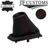 RED STITCH LEATHER HANDBRAKE + FRAME FOR LAND ROVER DISCOVERY MK1 89-98