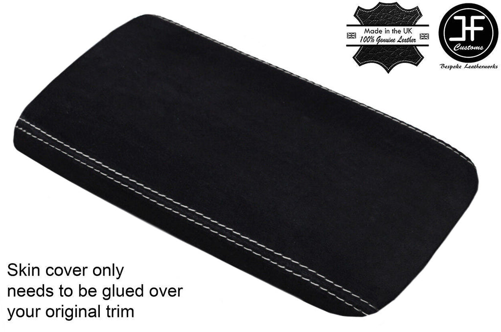 GREY STITCH REAL SUEDE ARMREST LID COVER FOR SKYLINE R34 GTR GT-T 1998-2002